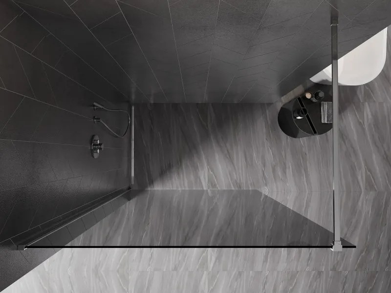 Mexen, Mexen Kioto-X sprchová stena 50 x 200 cm, grafit 10 mm, chróm - 800-050-101-01-40-X