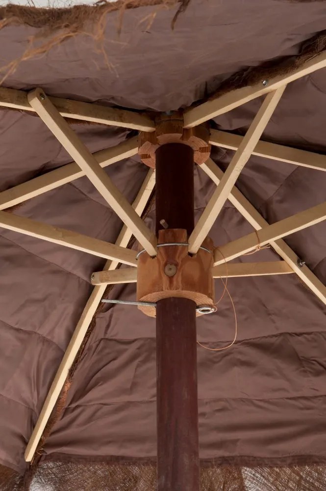 Slnečník z kokosových listov Cocoleaf - ∅ 250 * 270 cm