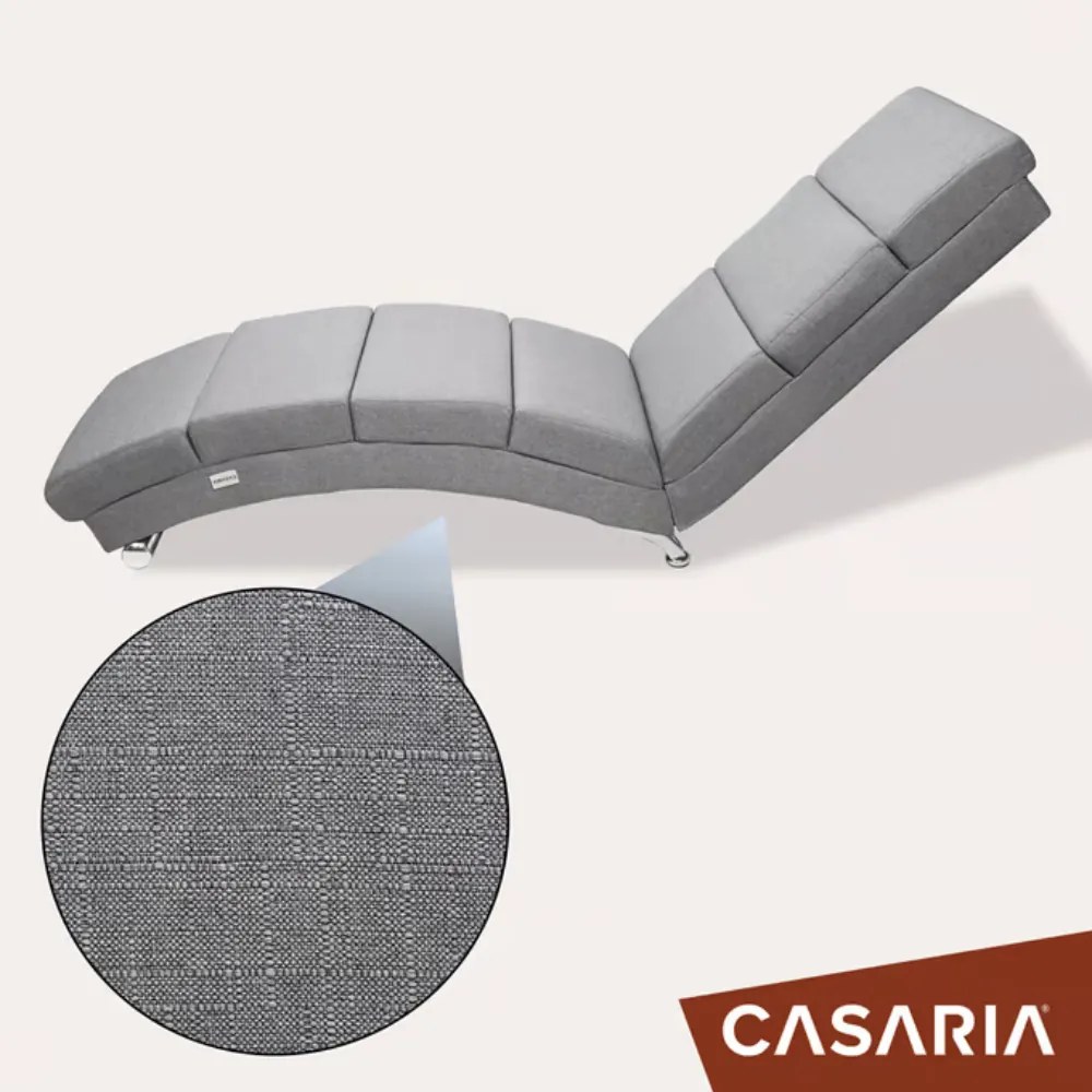 Leňoška LONDON, 186x55x89cm, šedá Casaria