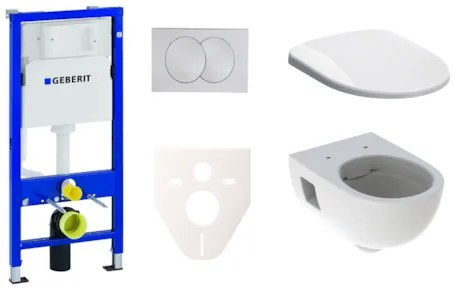 Cenovo zvýhodnený závesný WC set Geberit do ľahkých stien / predstenová montáž + WC Geberit Selnova SIKOGES6S7