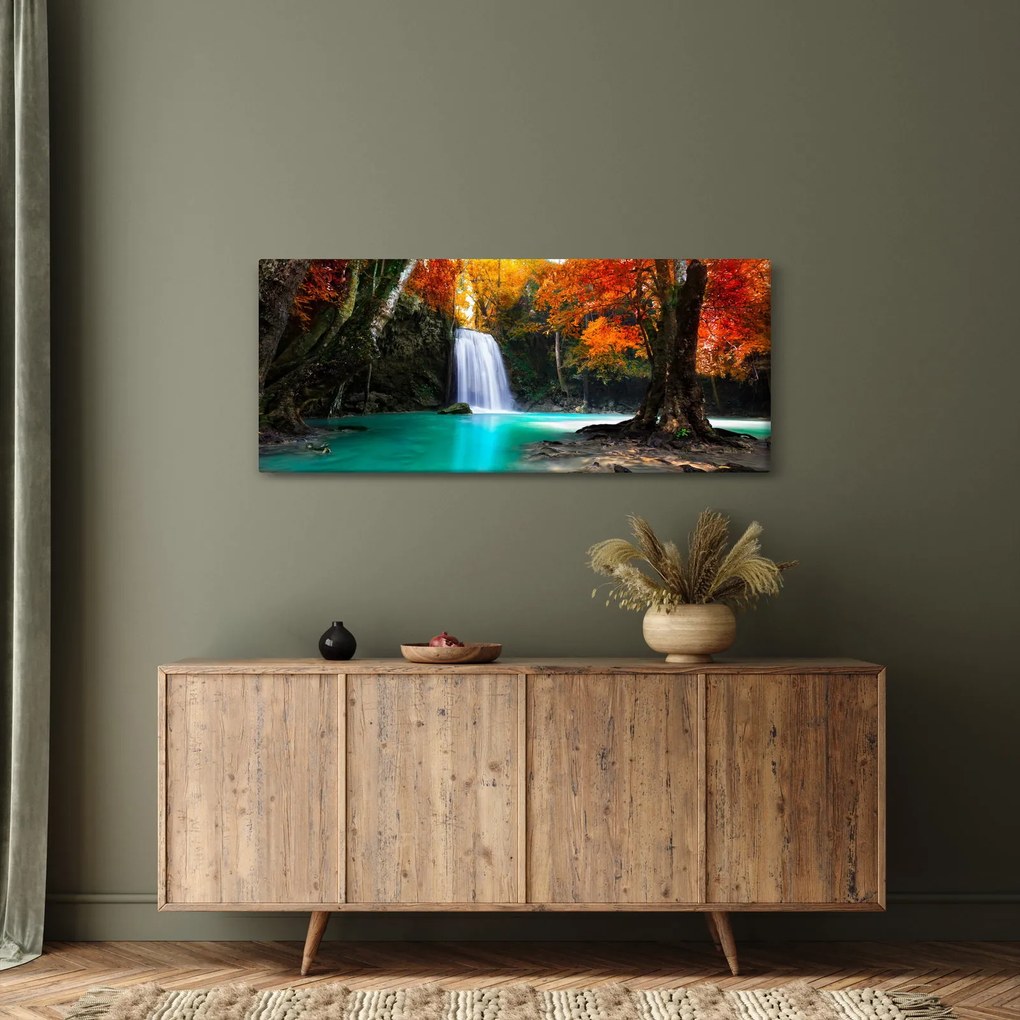 Obraz - Smaragdová lagúna (120x50 cm)