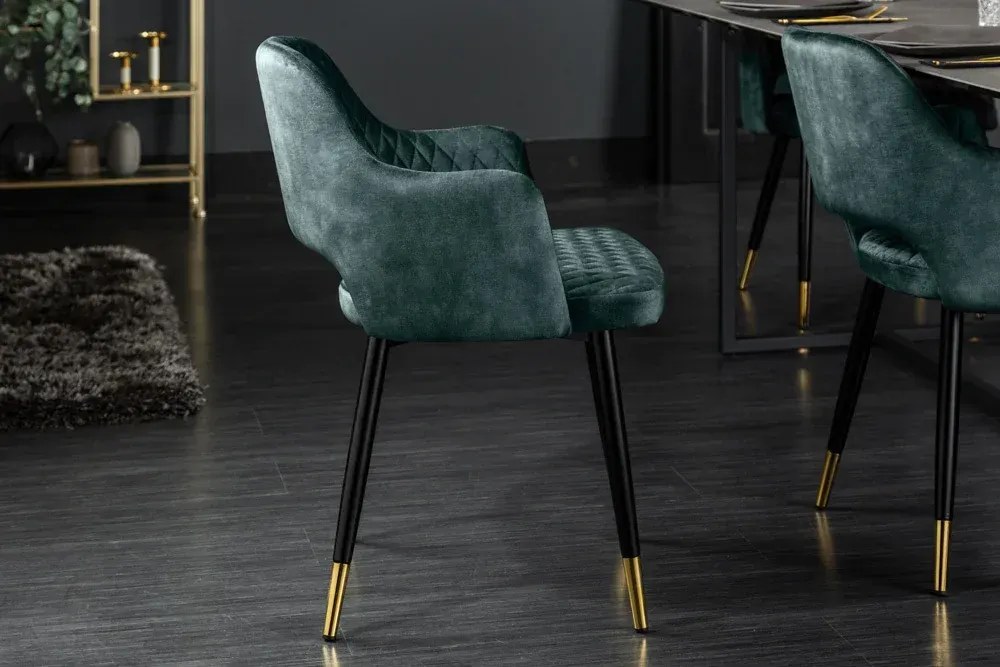 Invicta Interior - Elegantná stolička PARIS benzínová zamat