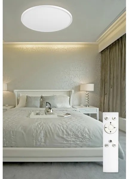 Top Light - LED Stmievateľné stropné svietidlo REVIT LED/70W/230V pr. 75 cm biela