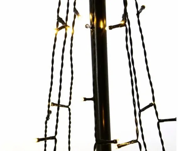 Nexos 47220 Vianočná dekorácia - svetelná pyramída stromček - 180 cm teple biela