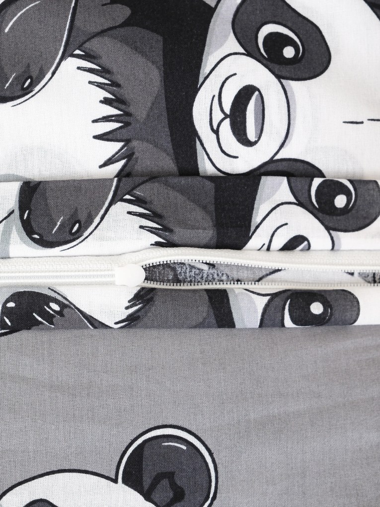 Bavlnené obliečky Renforcé - Panda 140 × 200 cm, 70 x 90 cm
