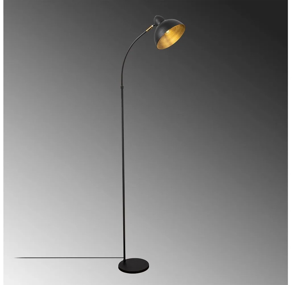 Dizajnová stojanová lampa Vasso 162 cm čierna