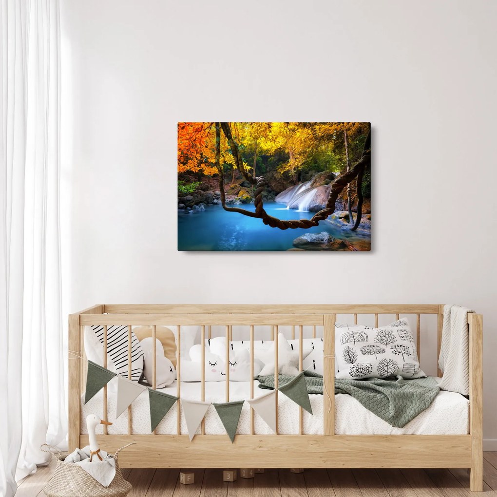 Obraz - Vodopády v Ázii (90x60 cm)