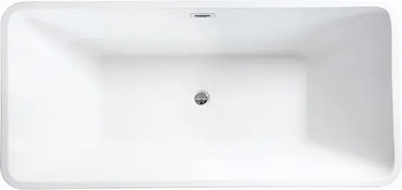 Besco Akrylátová voľne stojaca vaňa Evita Glam S 160x80 BESCO-Typ výpuste: Click-Clack s prepadom, grafit, BESCO-Rozmery: 160x80, BESCO-Farba: Biela/…