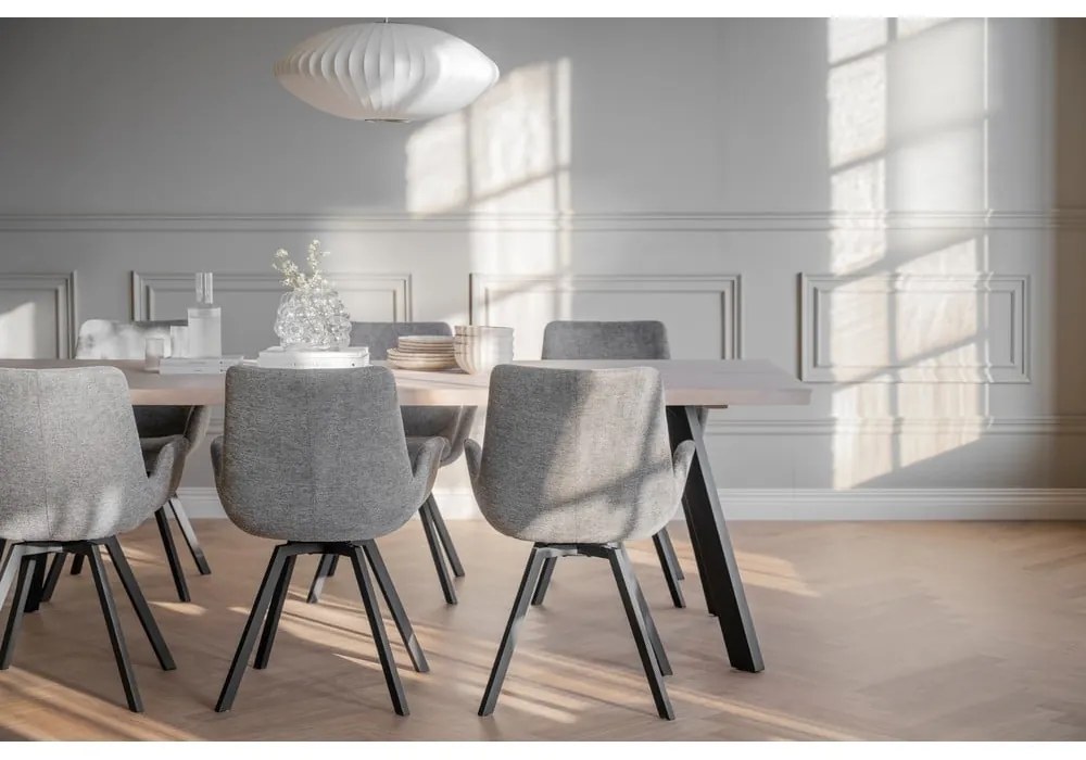 Sivé čalúnené jedálenské kreslá v súprave 2 ks Norwell – Rowico