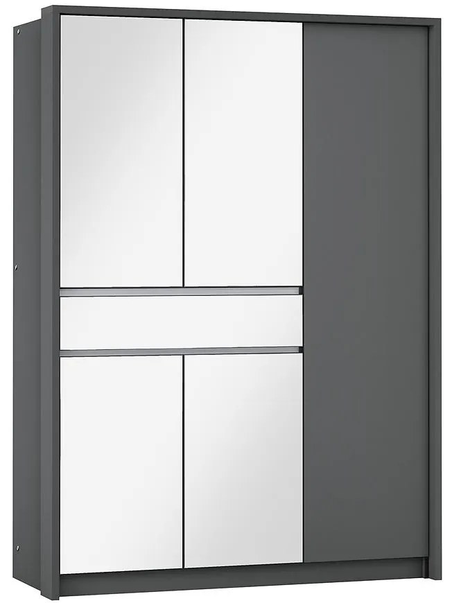 Skriňa Split 157 grafit/zrkadlo