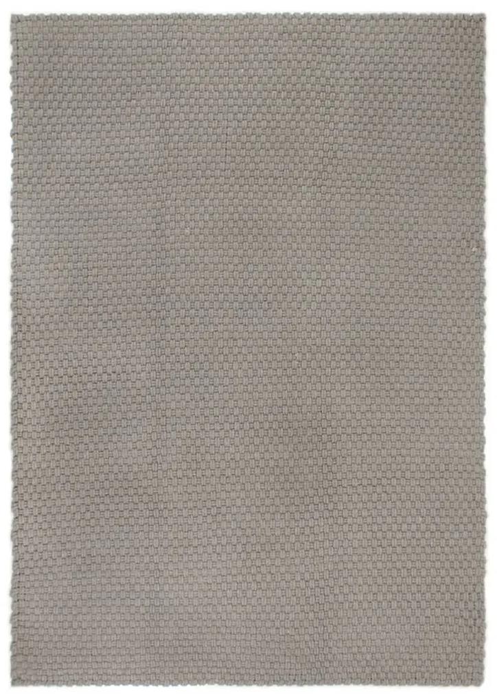 vidaXL Koberec obdĺžnikový sivý 200x300 cm bavlna