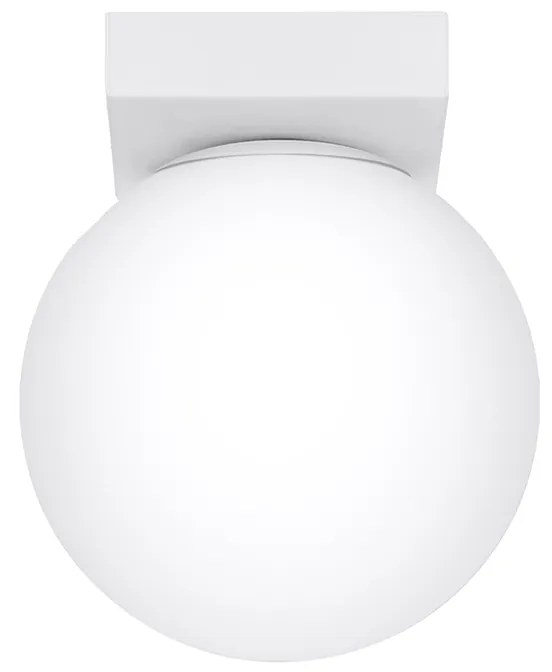 Stropné svietidlo Yoli, 1x biele sklenené tienidlo, w