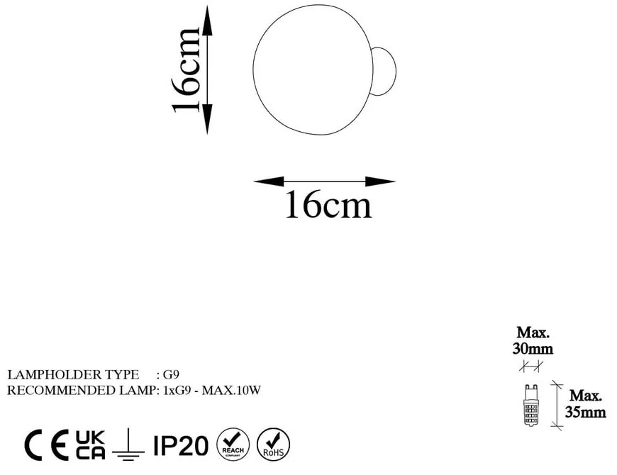 Nástenné svietidlo v bronzovej farbe ø 16 cm Fungal – Opviq lights