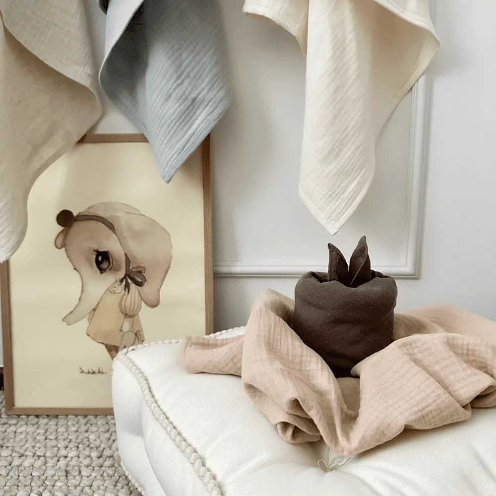 Mušelínová plienka z organickej bavlny marhuľa 70x70 cm