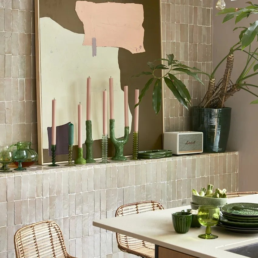 Set 4ks zelený pohár na víno na nízkej nohe The Emeralds - Ø 8*11cm/ 250ml