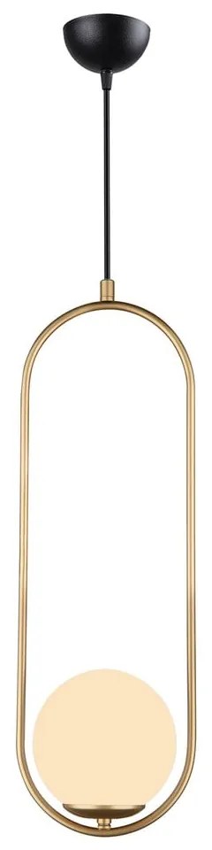 Závesné svietidlo v zlatej farbe Squid Lighting Arch, výška 146 cm