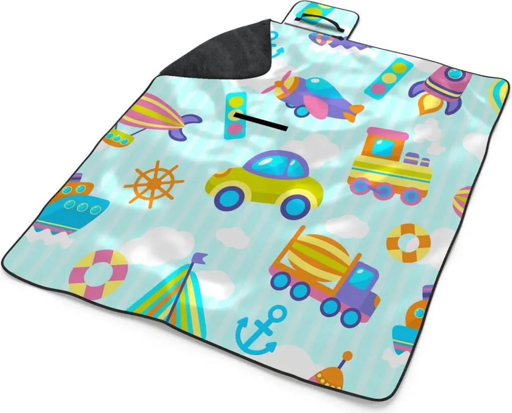 Sablio Plážová deka Autíčka: 200x140 cm