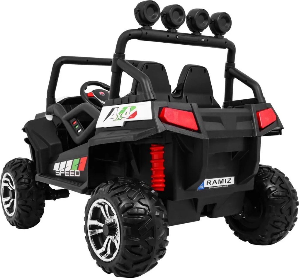 Ramiz Detský terénny výťah Grand Buggy Biela + pohon 4x4 + diaľkové ovládanie + nosič batožiny + rádio MP3 + LED