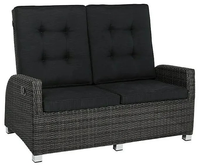 Sunfun Malaga Sada lounge nábytku XL, 4 ks, polyratan, kov, sklo, antracit
