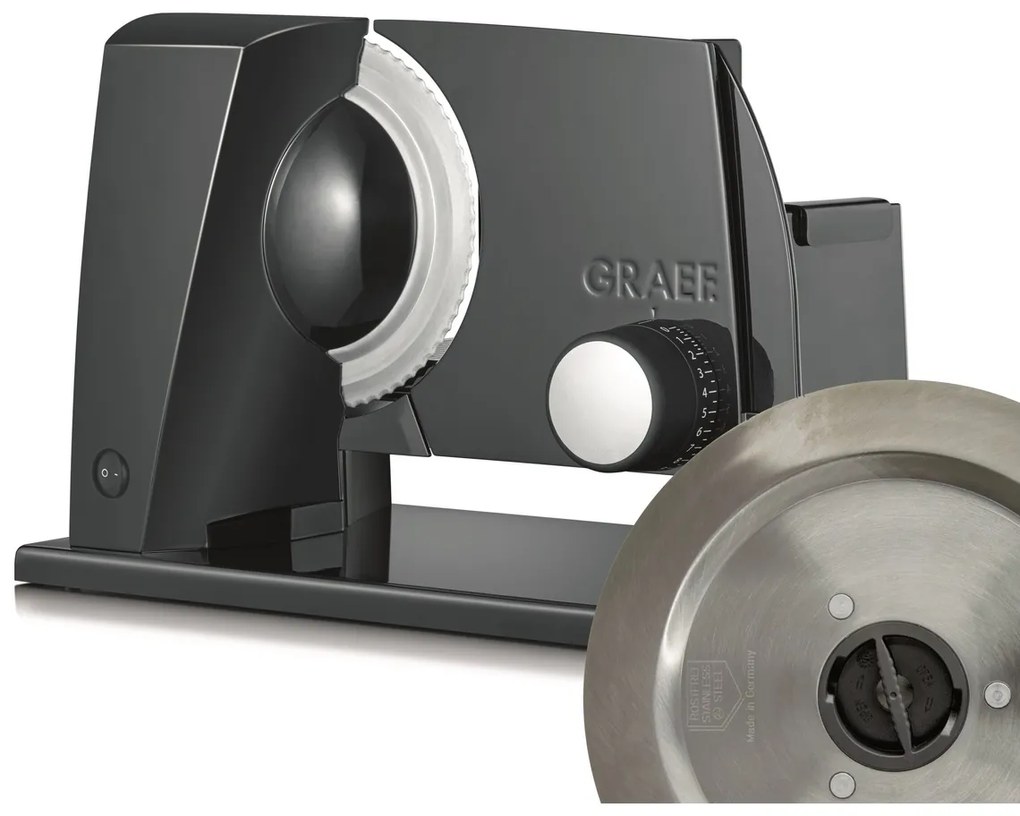 GRAEF SKS 11022 elektrický krájač s 2 kotúčmi, čierna