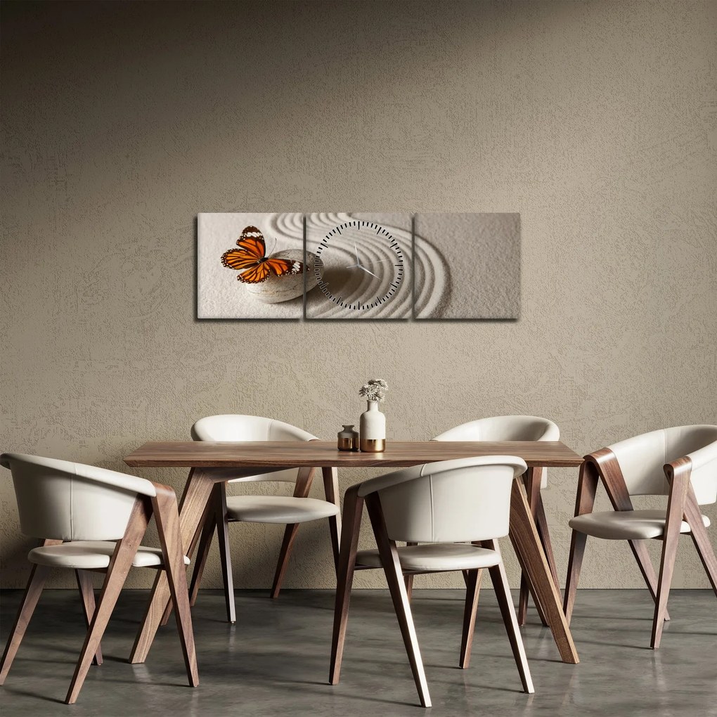 Obraz - Pokoj na duši (s hodinami) (90x30 cm)