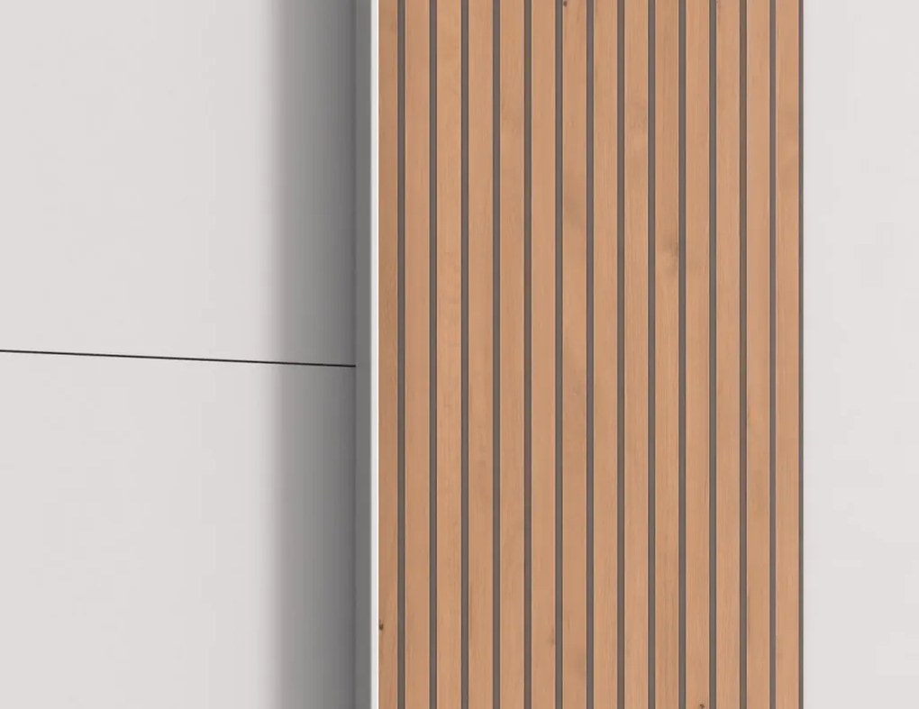 Šatníková skriňa Coburg, 180 cm, biela/dub artisan