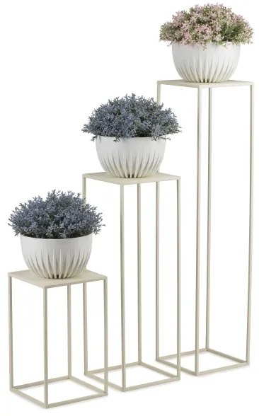 Stojan na kvety 100x24 cm krémová