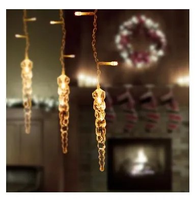 LED Vianočný vonkajší záves 180xLED 3,5x0,7 m IP44 teplá biela