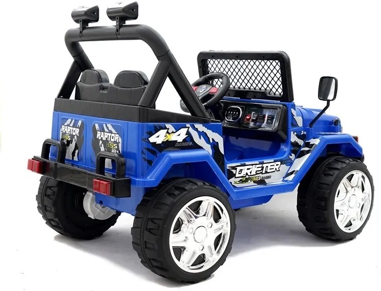 LEAN CARS ELEKTRICKÉ AUTÍČKO JEEP S618 - NELAKOVANÉ - MODRÉ - 2x45W - 12V7Ah - 2024