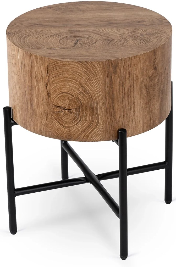 PROXIMA.store - Minimalistický okrúhly konferenčný stolík CEVES FARBA: čierna