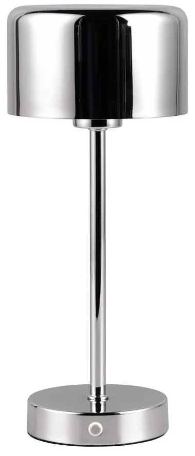 LED stmievateľná stolová lampa v lesklo striebornej farbe (výška 30 cm) Jeff – Reality