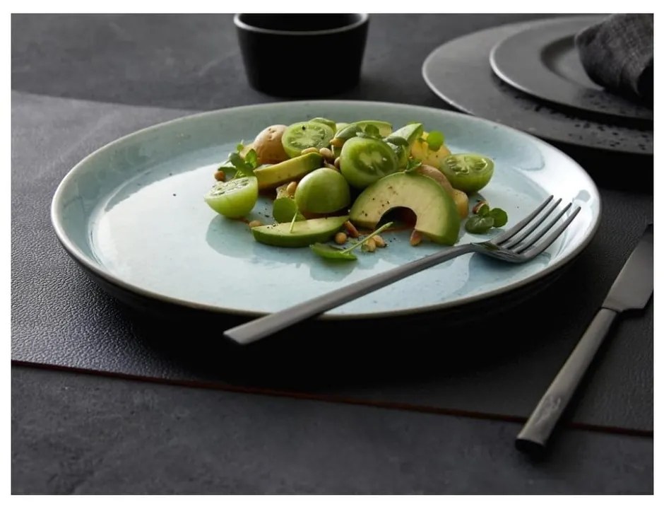 Svetlosivý kameninový tanier ø 27 cm Grey/Light Blue – Bitz