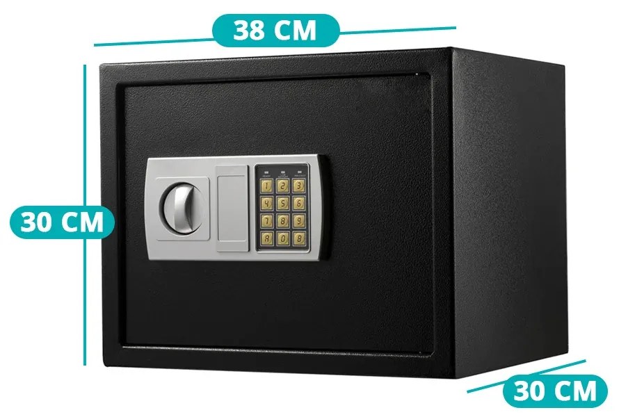 Digitálny trezor veľký, čierny
