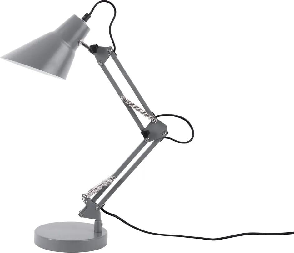 Sivá železná stolová lampa Leitmotiv Fit