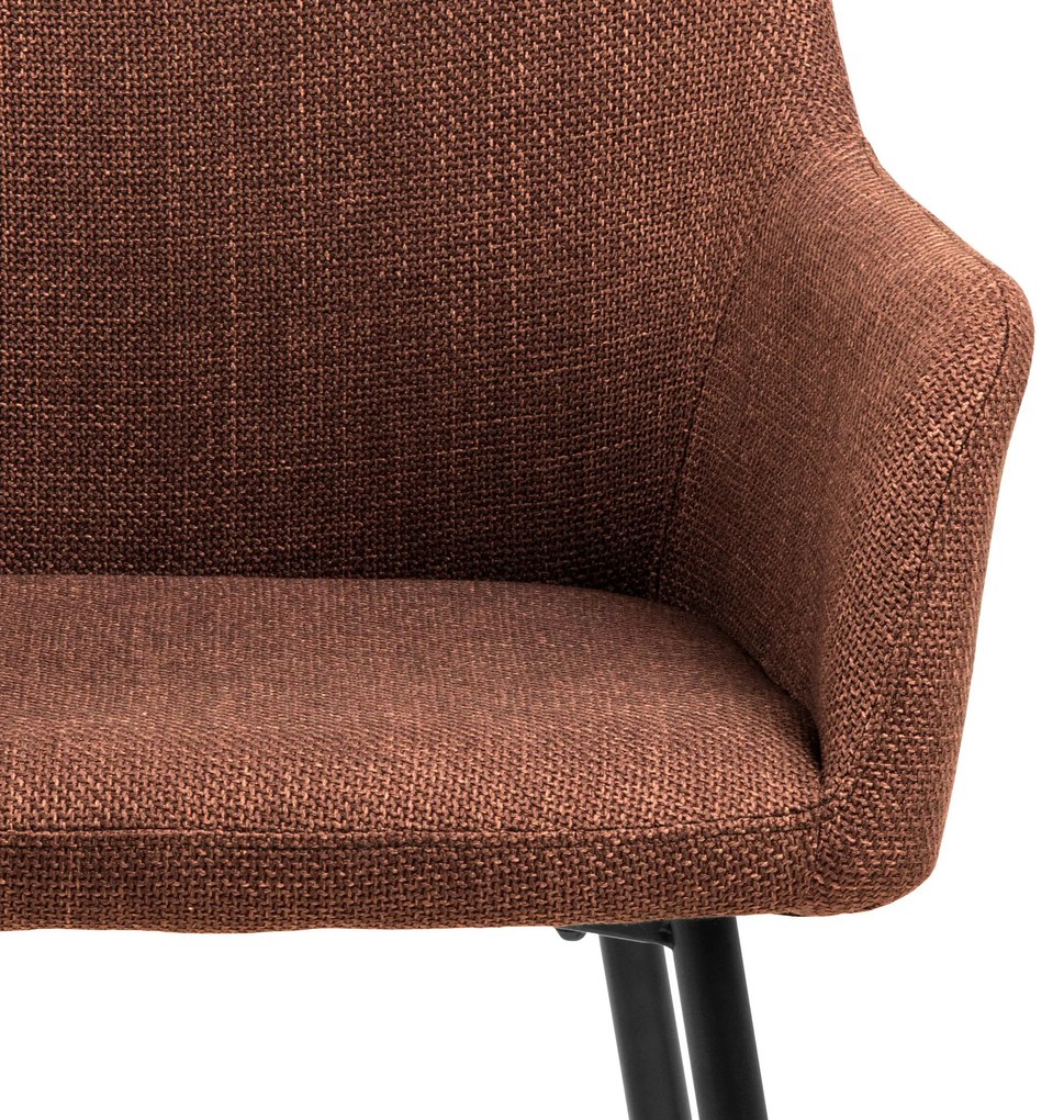 VERA Terakota (textília Basel 44) - MODERNÉ ČALÚNENÉ KABÍNKOVÉ STOLIČKY DO OBÝVAČKY/JEDÁLNE LOFT