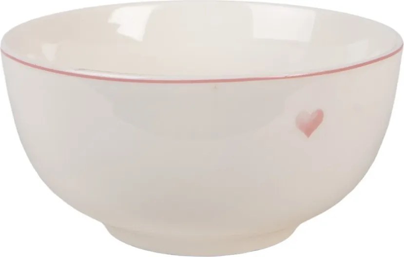 Porcelánová miska so srdiečkom Beautiful Heart - Ø 14*7 cm / 500 ml