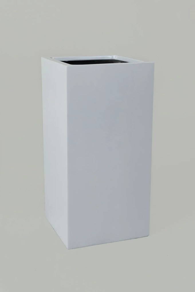 Kvetináč BLOCK, sklolaminát, výška 75 cm, biely mat
