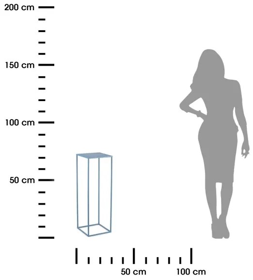 Stojan na kvety 70x24 cm modrá