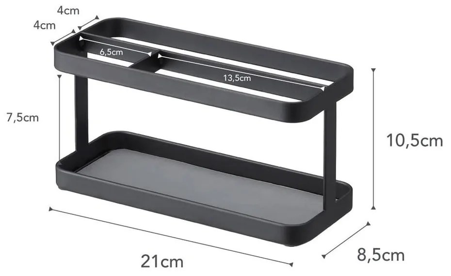 Čierny multifunkčný stojan YAMAZAKI Tower Rack