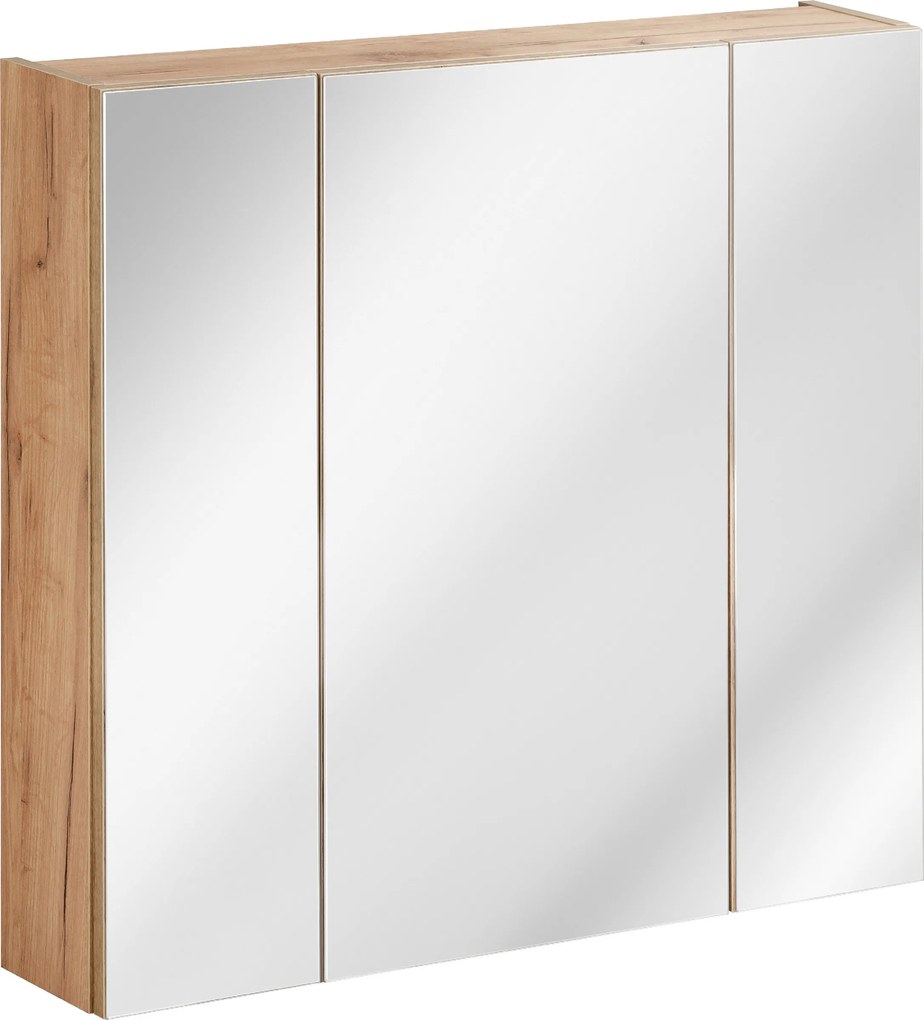 Comad Zrkadlová skrinka bez osvetlenia Capri Oak 80 dub zlatý craft