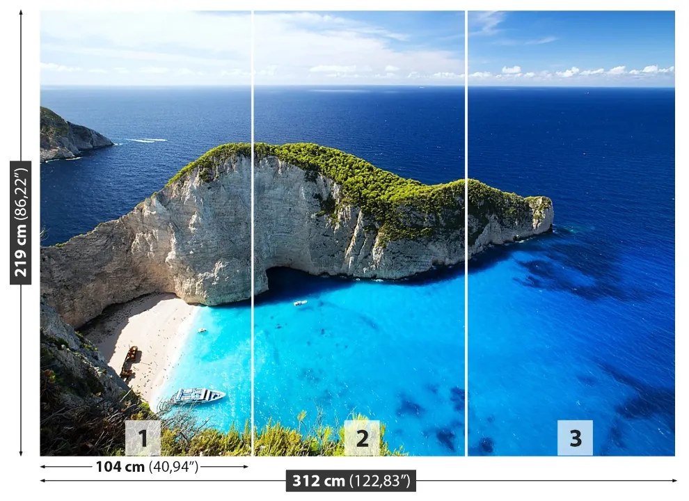 Fototapeta Vliesová Pláž navagio 208x146 cm