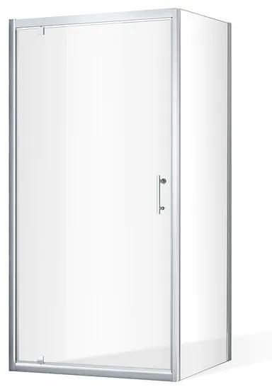 Otváracie jednokrídlové sprchové dvere OBDO1 s pevnou stenou OBB 90 cm 80 cm