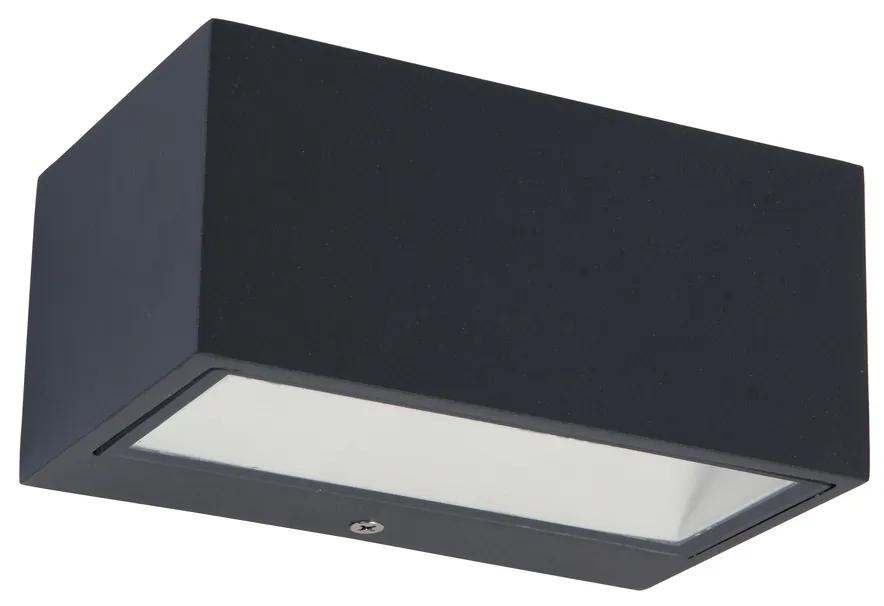 LUTEC Vonkajšie nástenné LED svietidlo GEMINI, 10,5 W, teplá biela, IP54, sivá