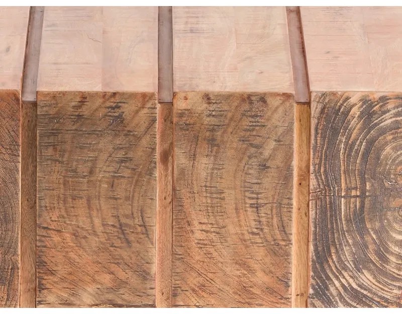 furniture-nabytek.cz - Masívny konferenčný stolík Dakota z mangového dreva, lakovaný, hnedý – 70×70×35 cm