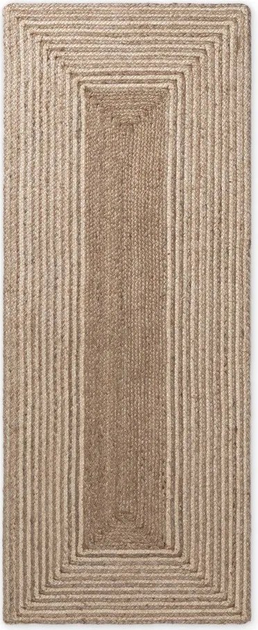 Obojstranný/ručne tkaný jutový behúň v svetlo prírodnej farbe/v tmavo prírodnej farbe 80x200 cm Juno – Hanse Home