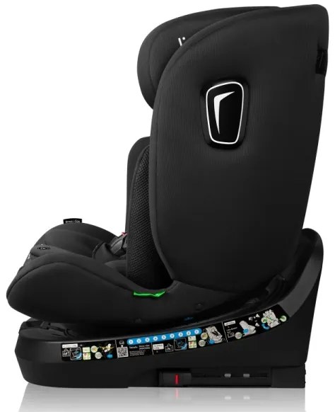 Lionelo - Otočná autosedačka BRAVE i-Size 40-150 cm so základňou Black Carbon
