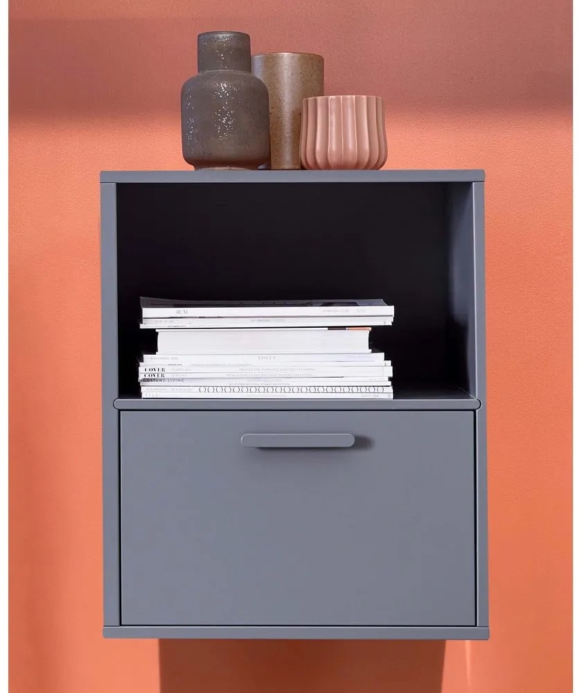 Sivý nástenný nočný stolík Keep by Hammel