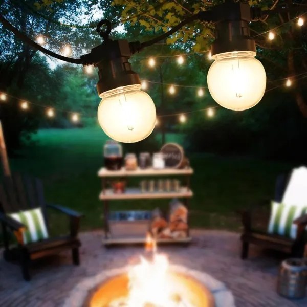 Retlux - LED Vonkajšia dekoratívna reťaz GIRLANDA G45 10xE27/230V 8m IP44 teplá biela