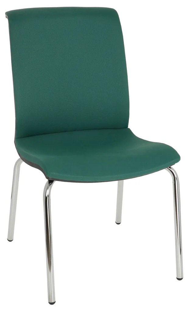 Konferenčná stolička Libon 4L BT - tmavozelená / čierna / chróm