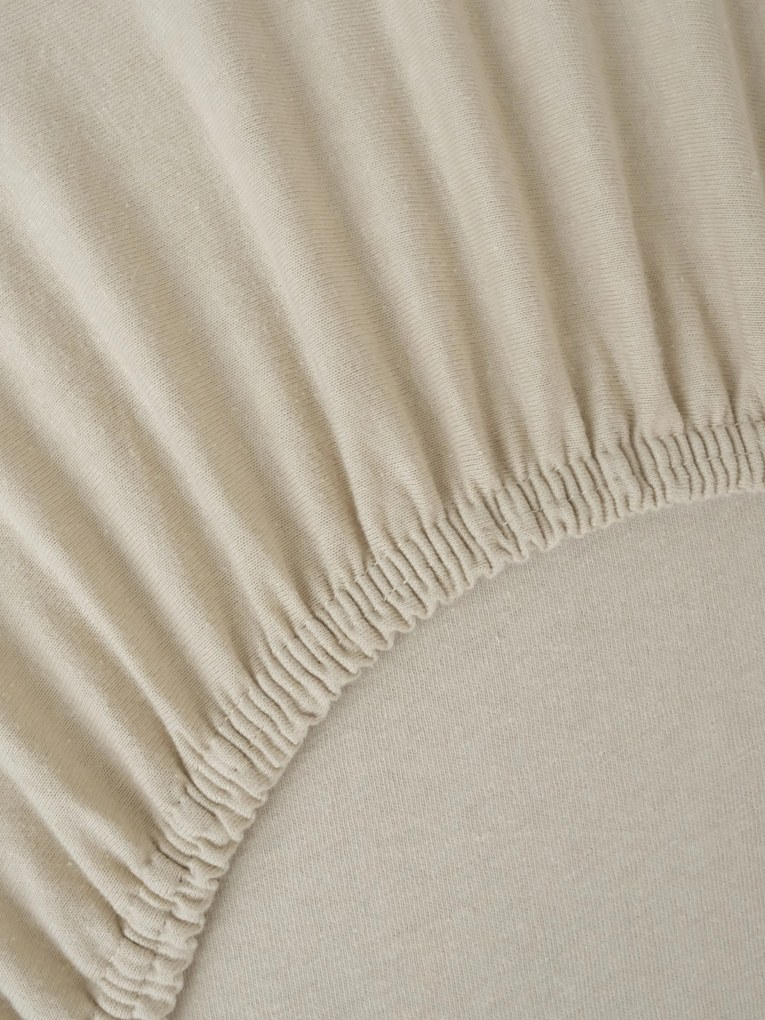 Jersey plachta do postieľky Classic 60 x 120 cm – béžová